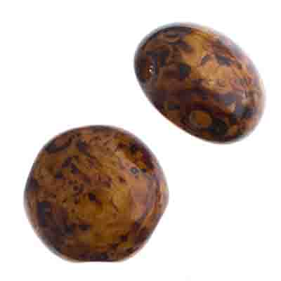 Candy Beads - 8mm - Beige Opaque Dark Travertine (Strand)