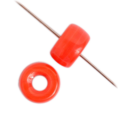 Crow Beads - 9mm - Opaque Coral (100pcs)