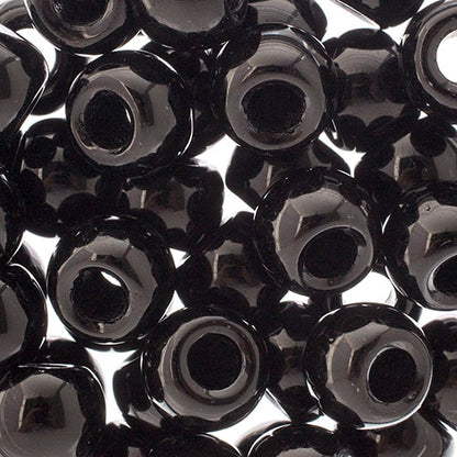 Crow Beads - 12mm - Opaque Black (100pcs)