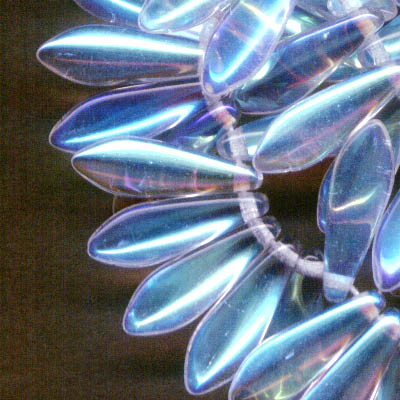 Fringe Beads Dagger Beads - 16mm - Crystal AB (25)