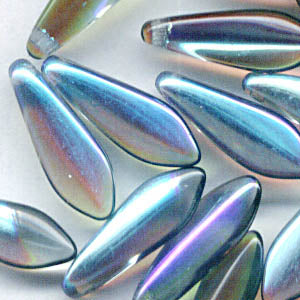 Fringe Beads Dagger Beads - 16mm - Montana AB (25)