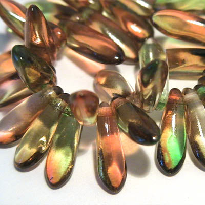 Fringe Beads Dagger Beads - 11mm - The Evil Queen's Apple (25)