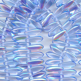 Fringe Beads Dagger Beads - 11mm - Light Sapphire AB (25)