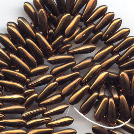 Fringe Beads Dagger Beads - 11mm - Bronze (25)