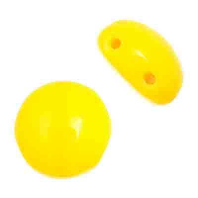 Candy Beads - 12mm - Yellow Opaque (Strand)