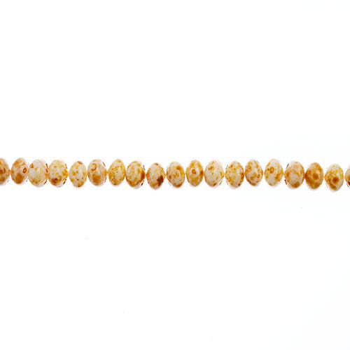 Candy Oval Beads - 4x6mm - White Alabaster Travertine (Strand)