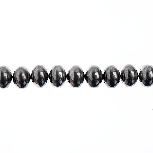 Candy Oval Beads - 6x8mm - Jet Azuro Full (Strand)