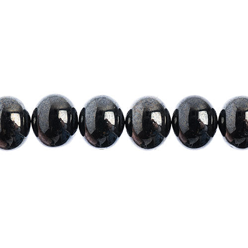 Candy Oval Beads - 10x12mm - Hematite (Strand)