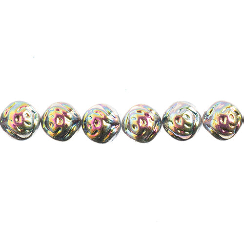 Candy Rose Beads - 8mm - Crystal / Vitrail Blue (Strand)