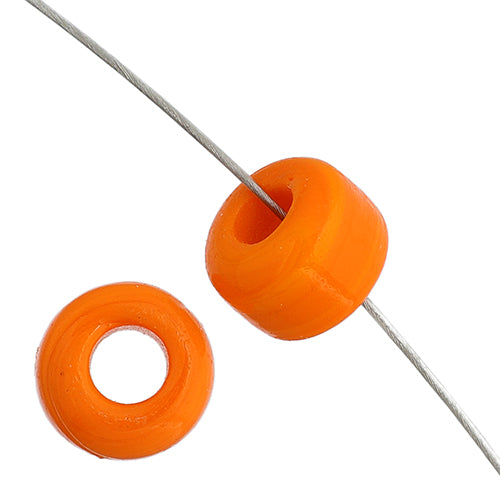 Crow Beads - 10mm - Opaque Orange (Strand Apx 149pcs)