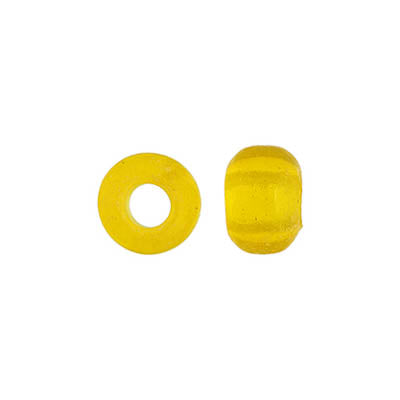 Crow Beads - 10mm - Transparent Yellow (Strand Apx 149pcs)