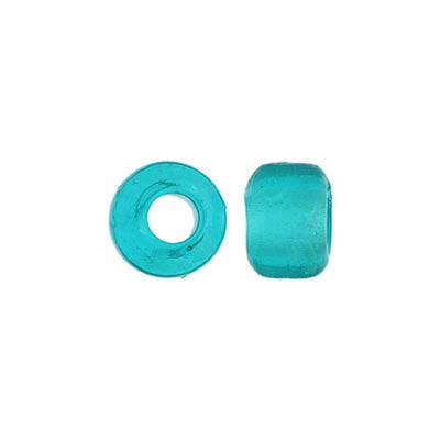 Crow Beads - 10mm - Transparent Medium Turquoise (Strand Apx 149pcs)