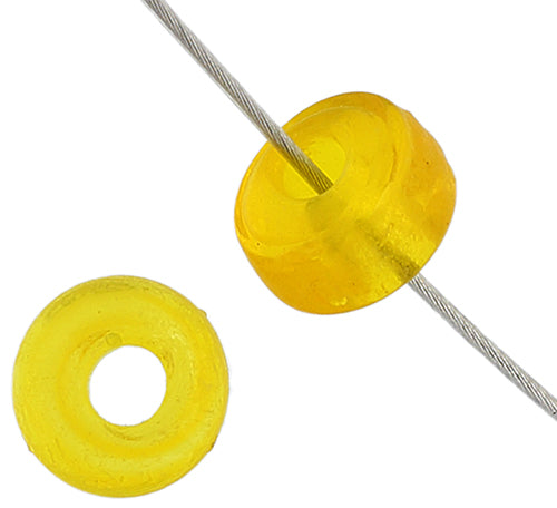 Crow Beads - 6mm - Transparent Yellow (Strand Apx 220pcs)