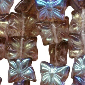 Glass Bead Butterfly - 15x12mm - Light Amethyst AB (10)