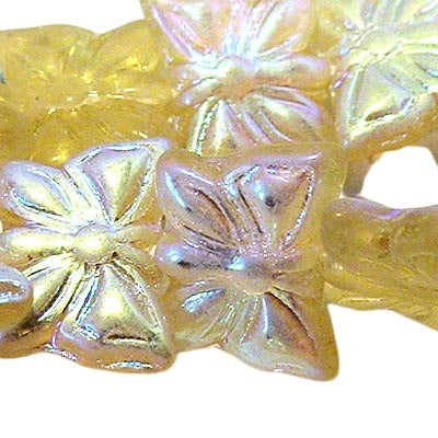 Glass Bead Butterfly - 15x12mm - Buttercup AB (10)