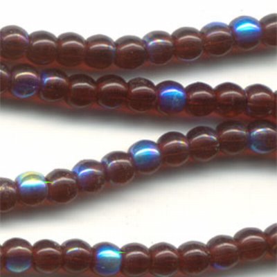 Glass Beads Round - 3mm - Garnet AB (strand)