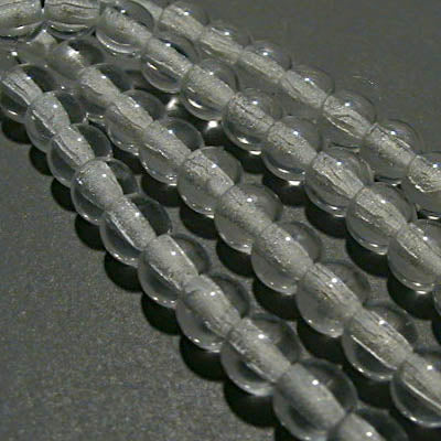 Glass Beads Round - 4mm - Crystal (Strand 50)