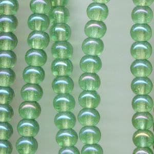 Glass Beads Round - 4mm - Peridot Multi AB (strand)