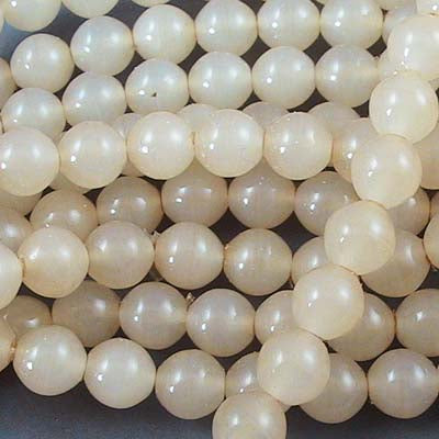 Glass Beads Round - 6mm - Dark Ivory  (strand)