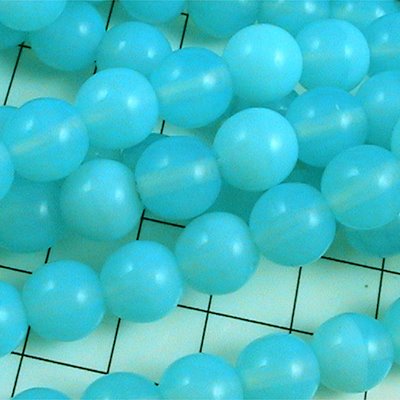 Glass Beads Round - 6mm - Aqua Opal (strand)