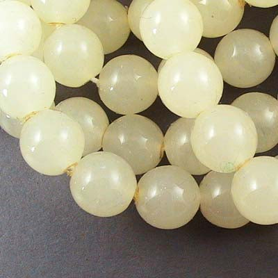 Glass Beads Round - 8mm - French Vanilla (strand 25)