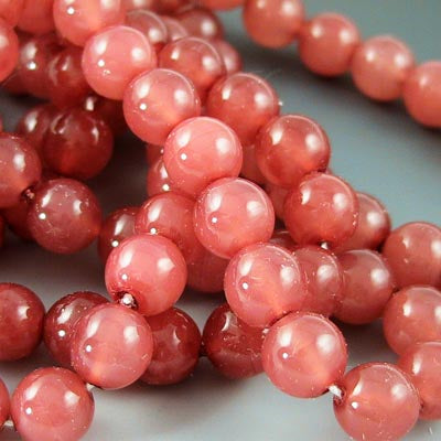 Glass Beads Round - 8mm - Spiced Mochaberry (strand 25)