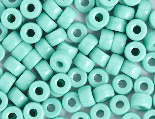 Crow Beads - 9mm - Opaque Turquoise (100pcs)