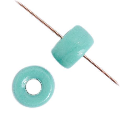 Crow Beads - 9mm - Opaque Turquoise (100pcs)