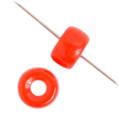 Crow Beads - 9mm - Opaque Orange (100pcs)
