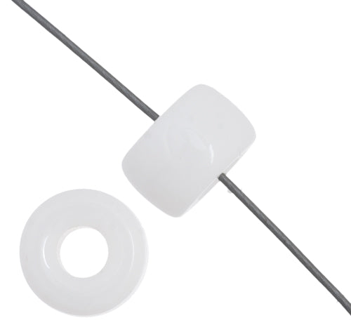 Crow Beads - 9mm - Opaque White (100pcs)