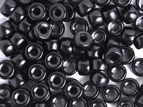 Crow Beads - 9mm - Opaque Black (100pcs)