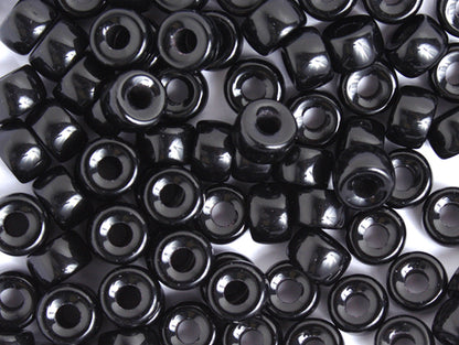 Crow Beads - 9mm - Opaque Black (100pcs)