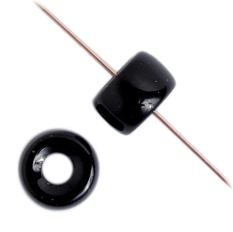 Crow Beads - 9mm - Opaque Black (100pcs)