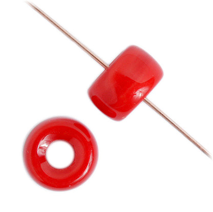 Crow Beads - 9mm - Opaque Red (100pcs)