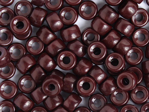 Crow Beads - 9mm - Opaque Chocolate (100pcs)