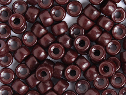 Crow Beads - 9mm - Opaque Chocolate (100pcs)