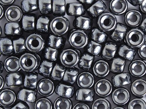 Crow Beads - 9mm - Hematite (100pcs)