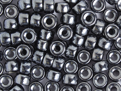 Crow Beads - 9mm - Hematite (100pcs)