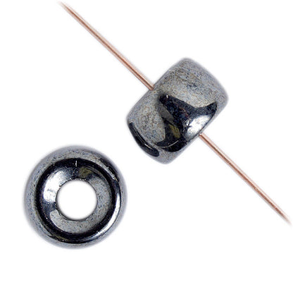 Crow Beads - 9mm - Hematite (100pcs)