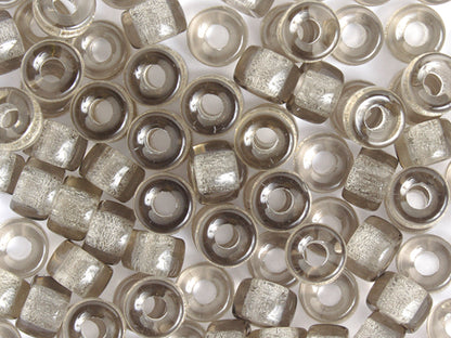 Crow Beads - 9mm - Transparent Light Grey (100pcs)