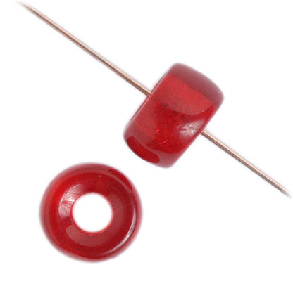 Crow Beads - 9mm - Transparent Red (100pcs)