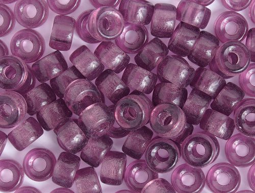 Crow Beads - 9mm - Transparent Purple (100pcs)