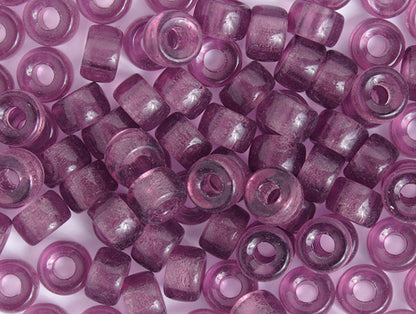 Crow Beads - 9mm - Transparent Purple (100pcs)