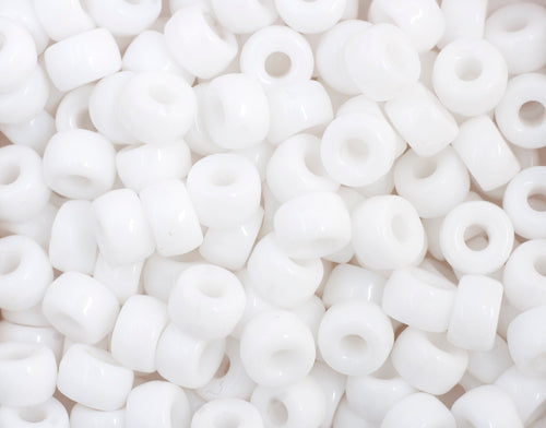 Mini Crow Beads - 6mm - Opaque White (500pcs)