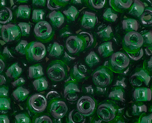 Mini Crow Beads - 6mm - Transparent Dark Green (500pcs)