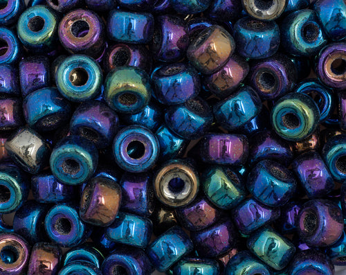 Mini Crow Beads - 6mm - Opaque Blue AB (500pcs)