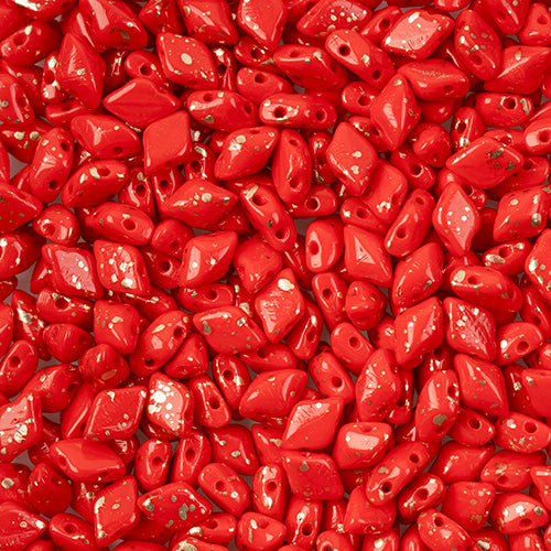 GemDuo - Opaque Coral Red Gold Splash (13g)