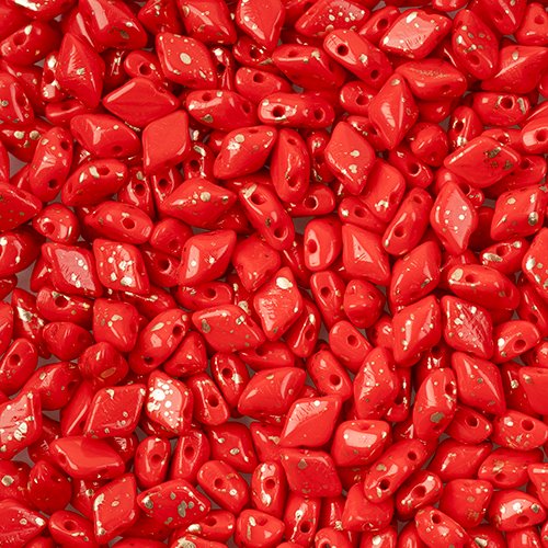 GemDuo - Opaque Coral Red Gold Splash (50g)