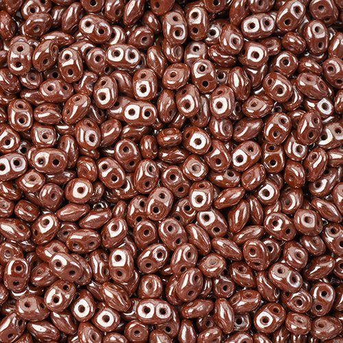 Superduos - Opaque Chocolate White Luster