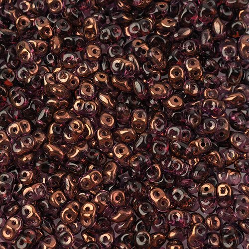 Superduos - Amethyst Semi Bronze Luster